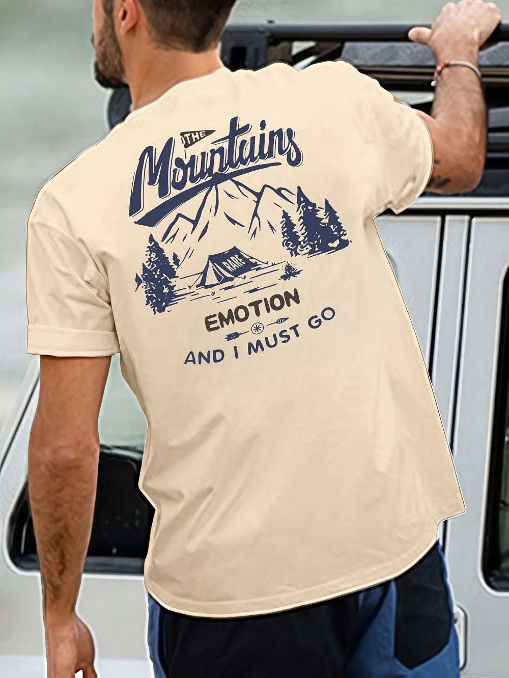 The Mountains Emotion Back Graphic T-Shirt