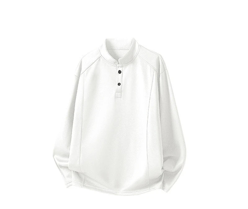 Henley Knit Pullover Sweater