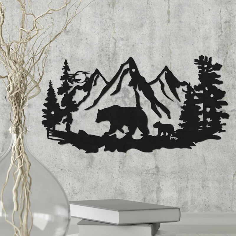 Bear & Cub Mountain Wall Art
