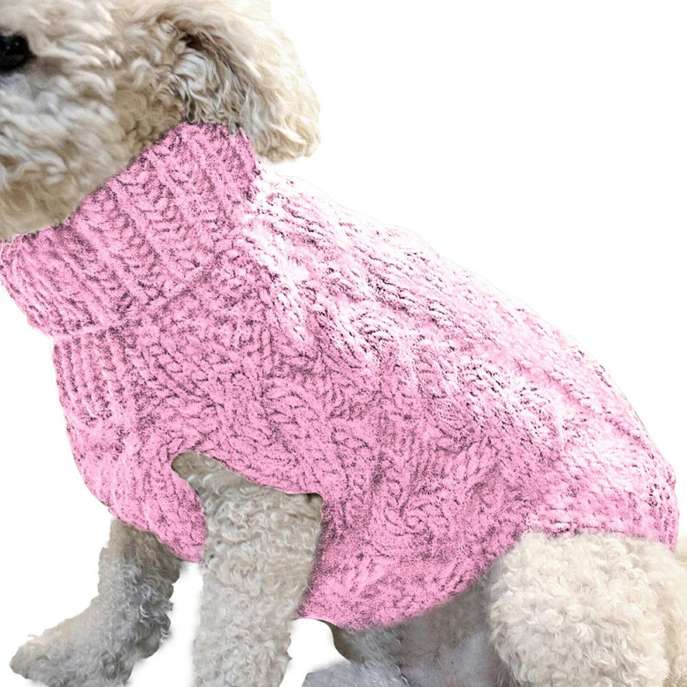 Dog Cable Knit Sweater