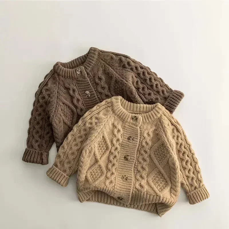 Kids' Cable-Knit Button Cardigan Sweater