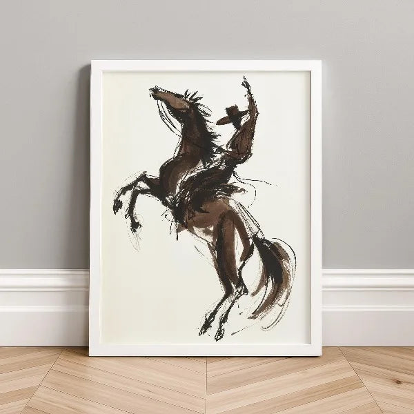 Western Cowgirl Canvas Wall Art Print