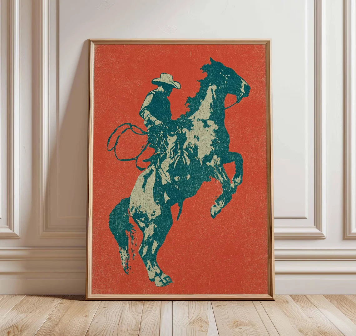 Cowboy Canvas Wall Art Print