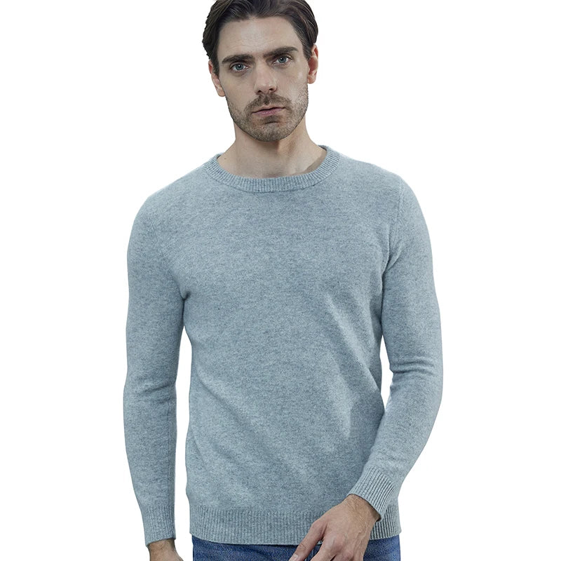Men's Merino Wool Crewneck Pullover Sweater