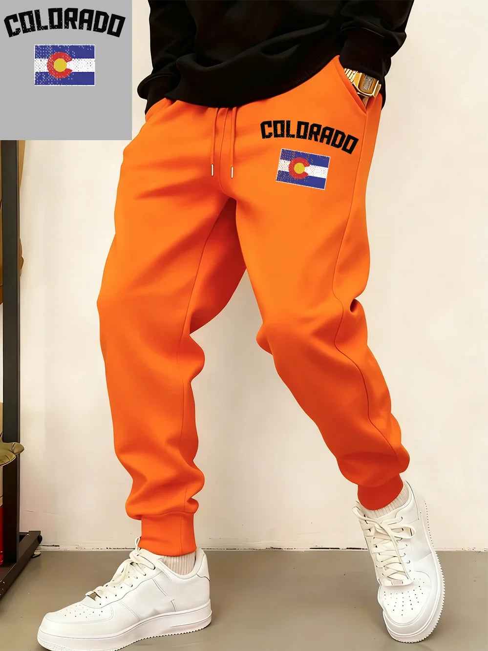 Colorado Flag Fleece Jogger Sweatpants