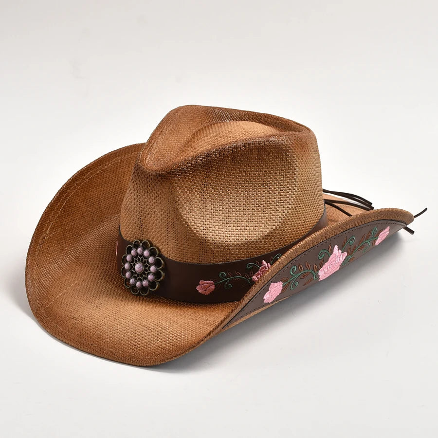 Western Floral Concho Cowboy Hat