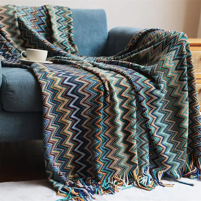 Trailhead Zigzag Knit Throw Blanket