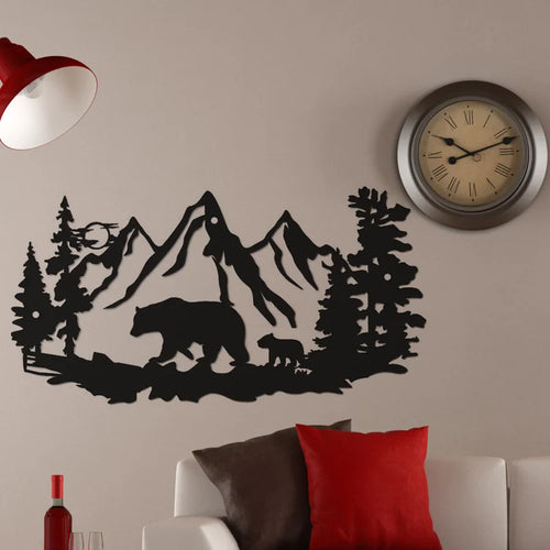 Bear & Cub Mountain Wall Art