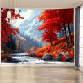 Autumn Mountain Stream Tapestry