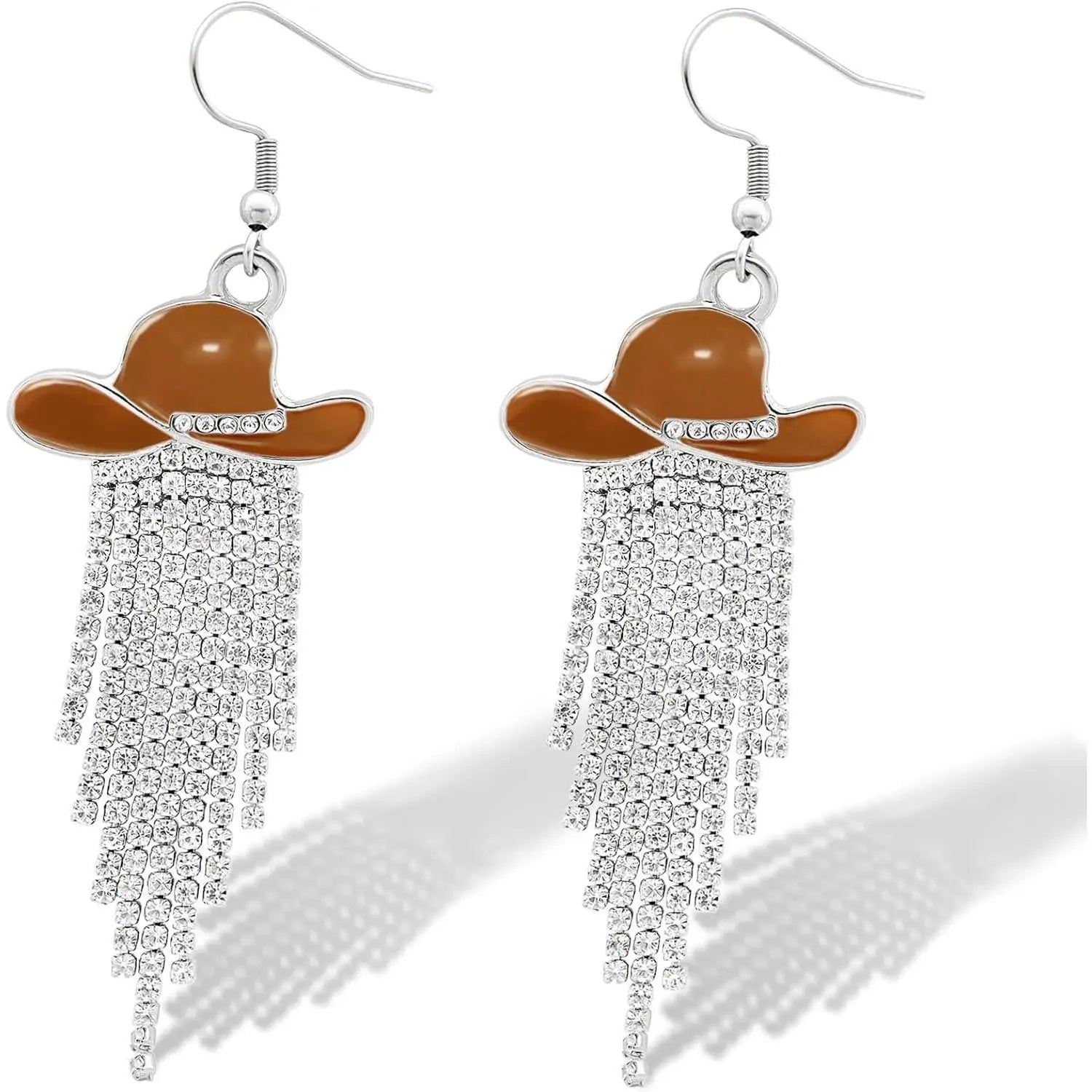 Cowgirl Hat Fringe Earrings