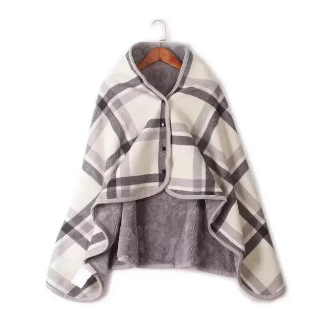 Plaid Wearable Blanket Shawl