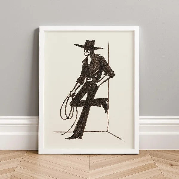 Western Cowgirl Canvas Wall Art Print