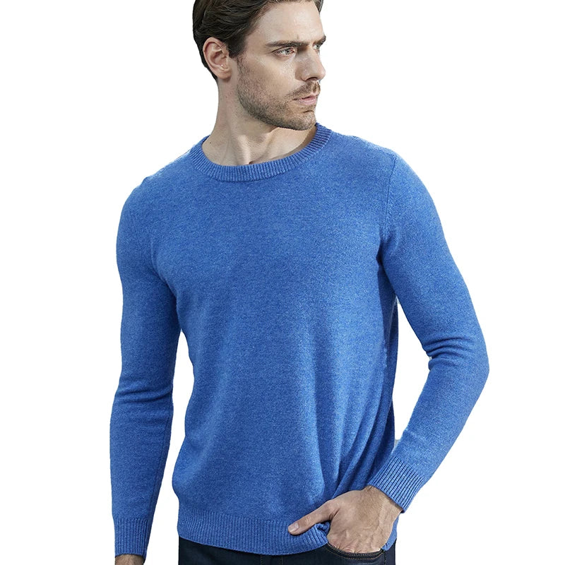 Men's Merino Wool Crewneck Pullover Sweater