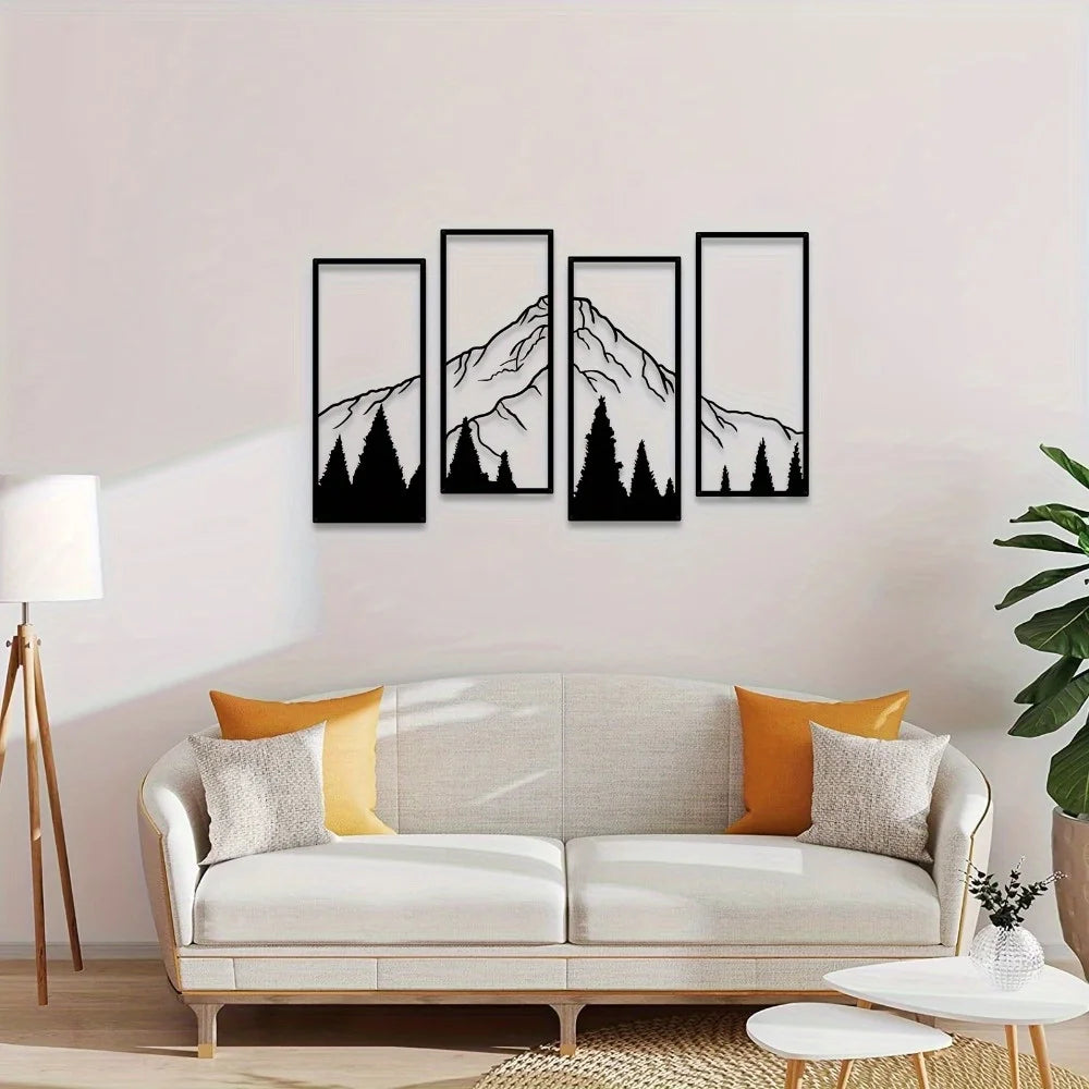 4-Piece Mountain Wall Decor Set