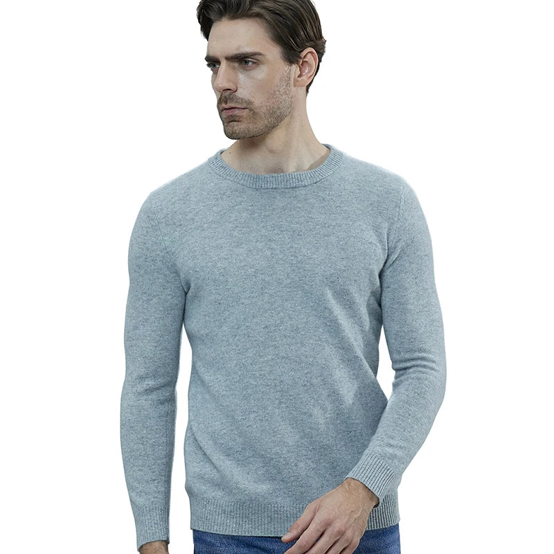 Men's Merino Wool Crewneck Pullover Sweater