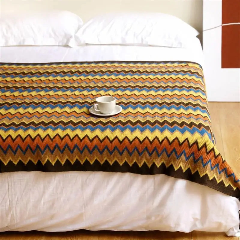 Trailhead Zigzag Knit Throw Blanket