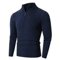 Men's Quarter-Zip Textured Knit Sweater