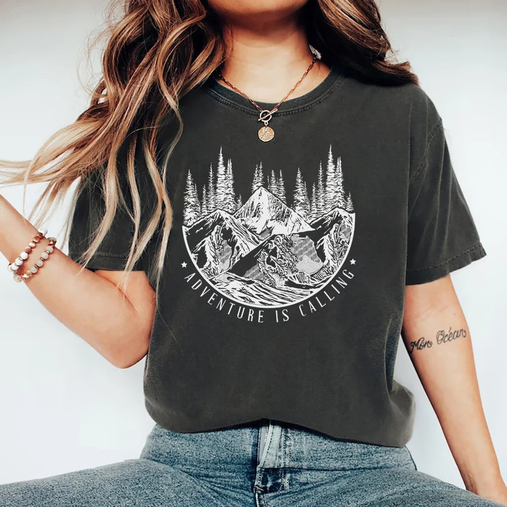 Adventure Is Calling Mountain Graphic Tee