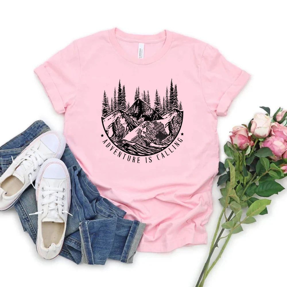 Adventure Is Calling Mountain Graphic Tee