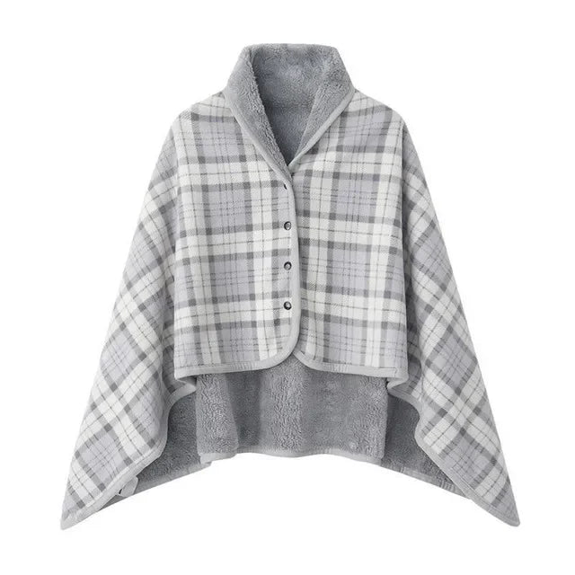 Plaid Wearable Blanket Shawl