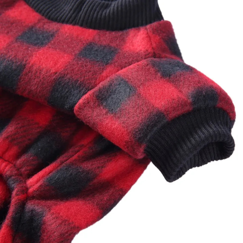Cozy Cabin Buffalo Check Dog Sweater