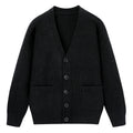 Men's V-Neck Button Knit Cardigan