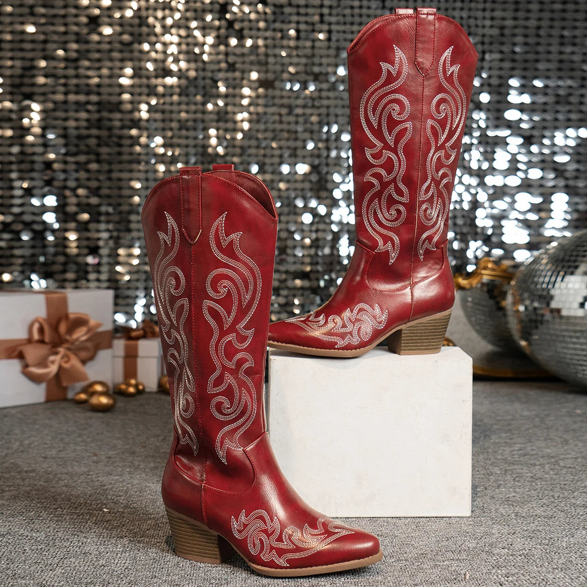 Women's Embroidered Western Cowboy Boots