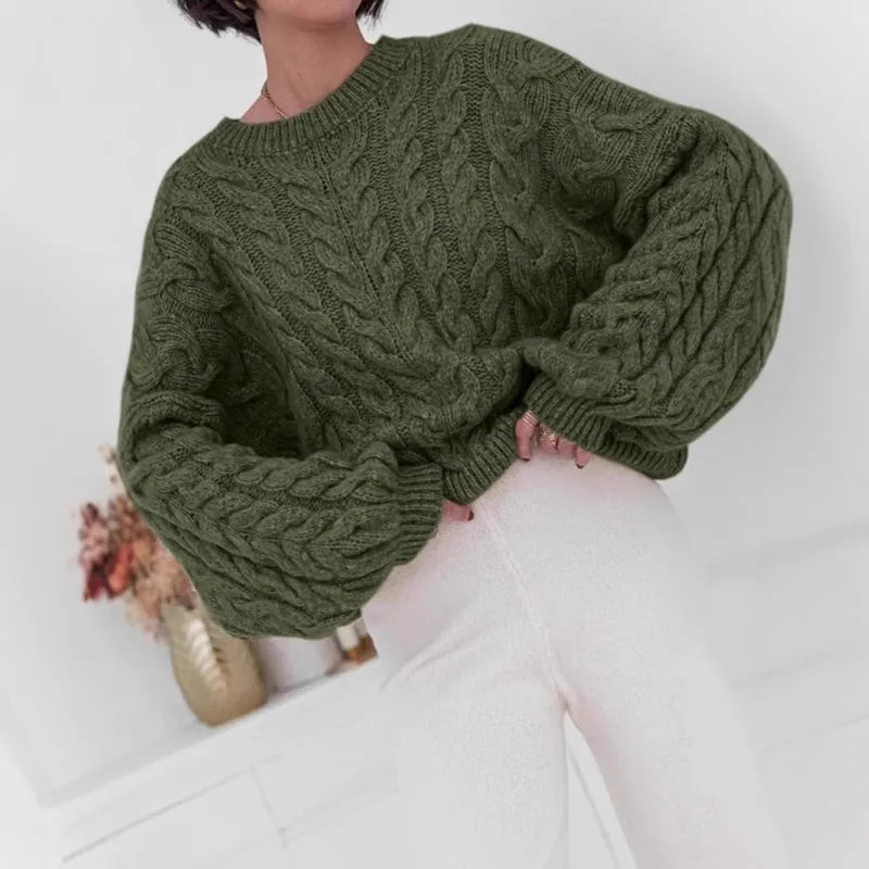 Women's Cable-Knit Pullover Sweater