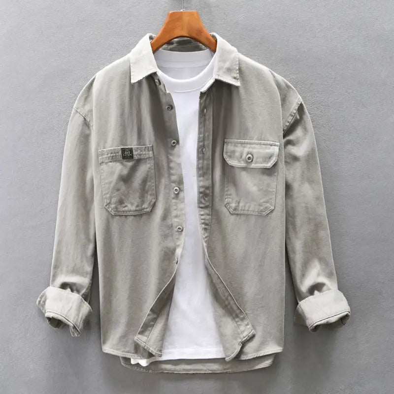 Men's Casual Long Sleeve Overshirt