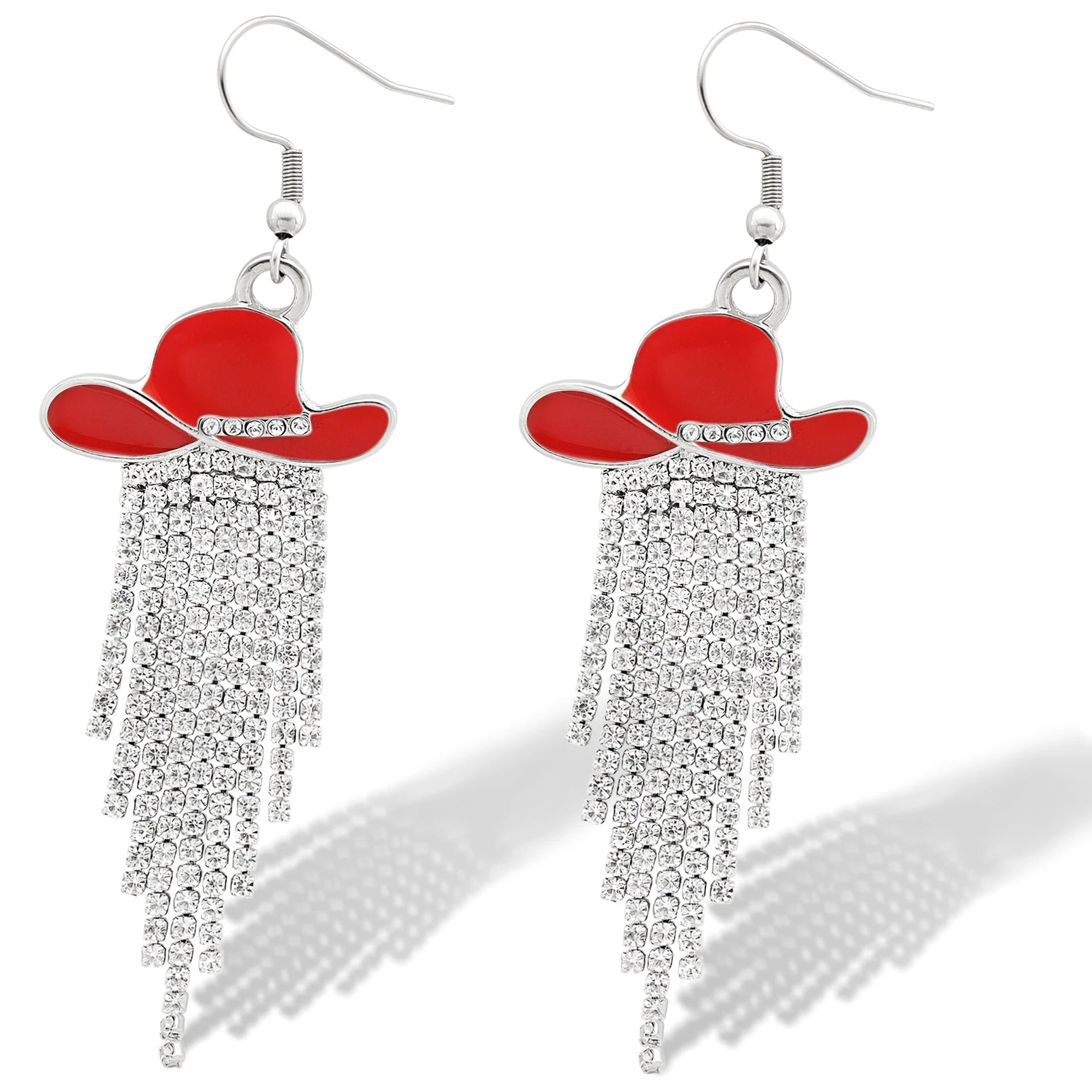 Cowgirl Hat Fringe Earrings