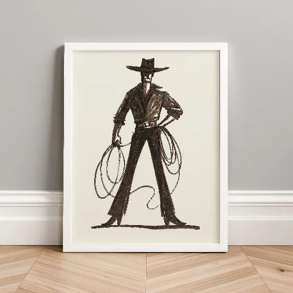 Western Cowgirl Canvas Wall Art Print