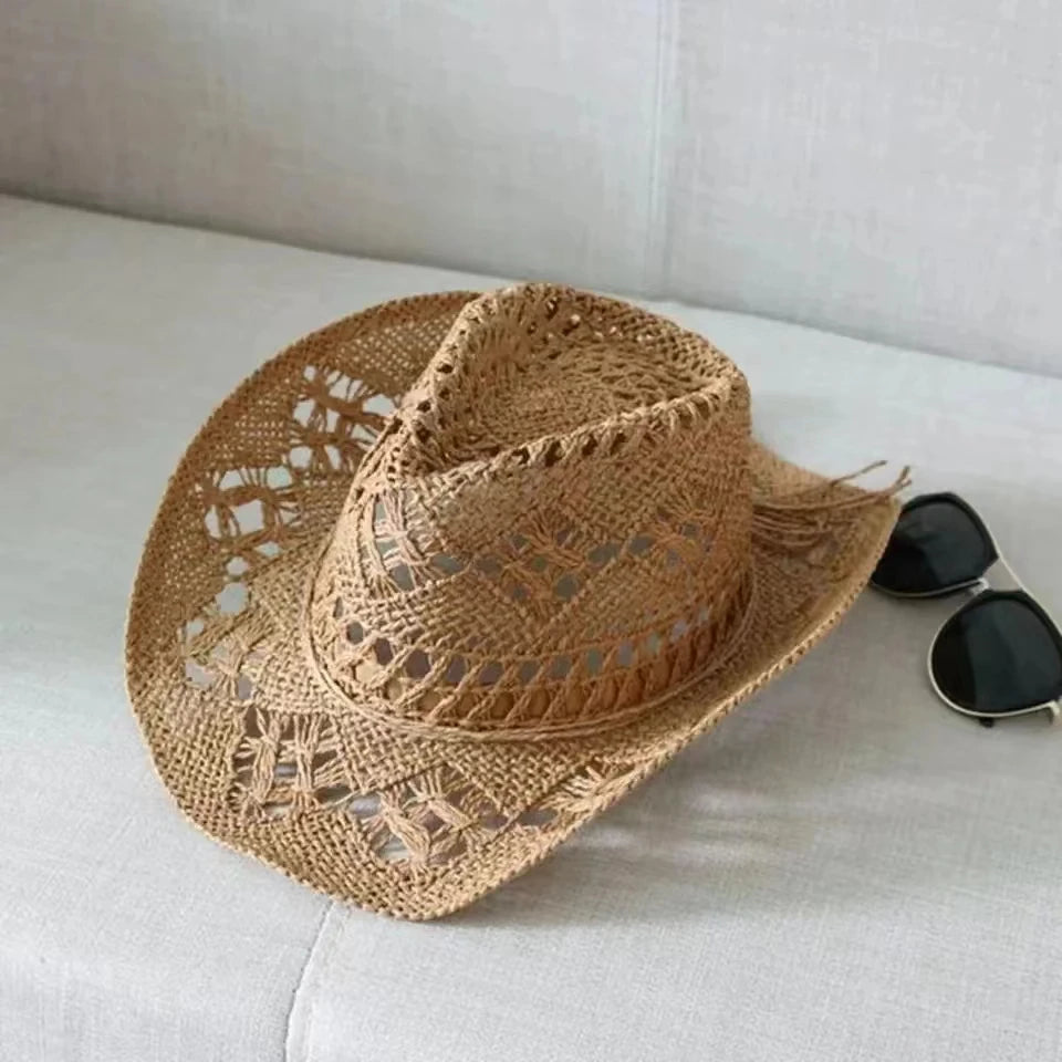 Hollow Weave Straw Cowboy Hat