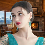 Sparkle Cowgirl Hat Fringe Earrings – Rhinestone Tassel Dangle Jewelry