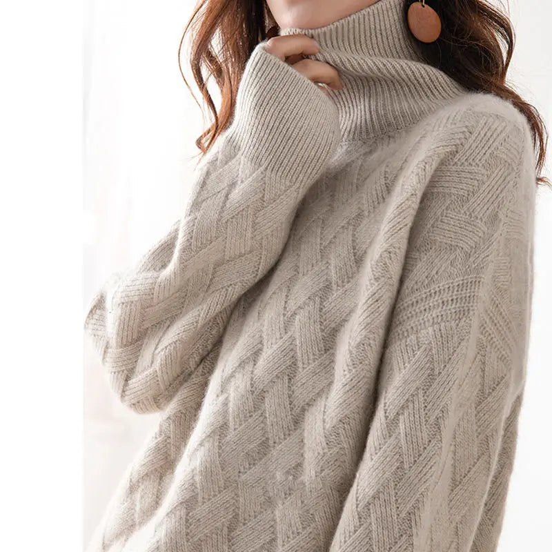 Women's Oversized Turtleneck Sweater