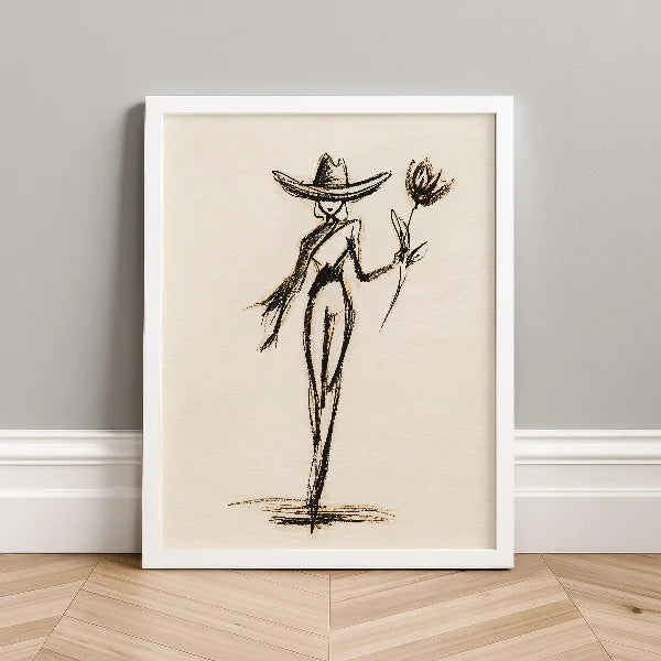 Western Cowgirl Canvas Wall Art Print
