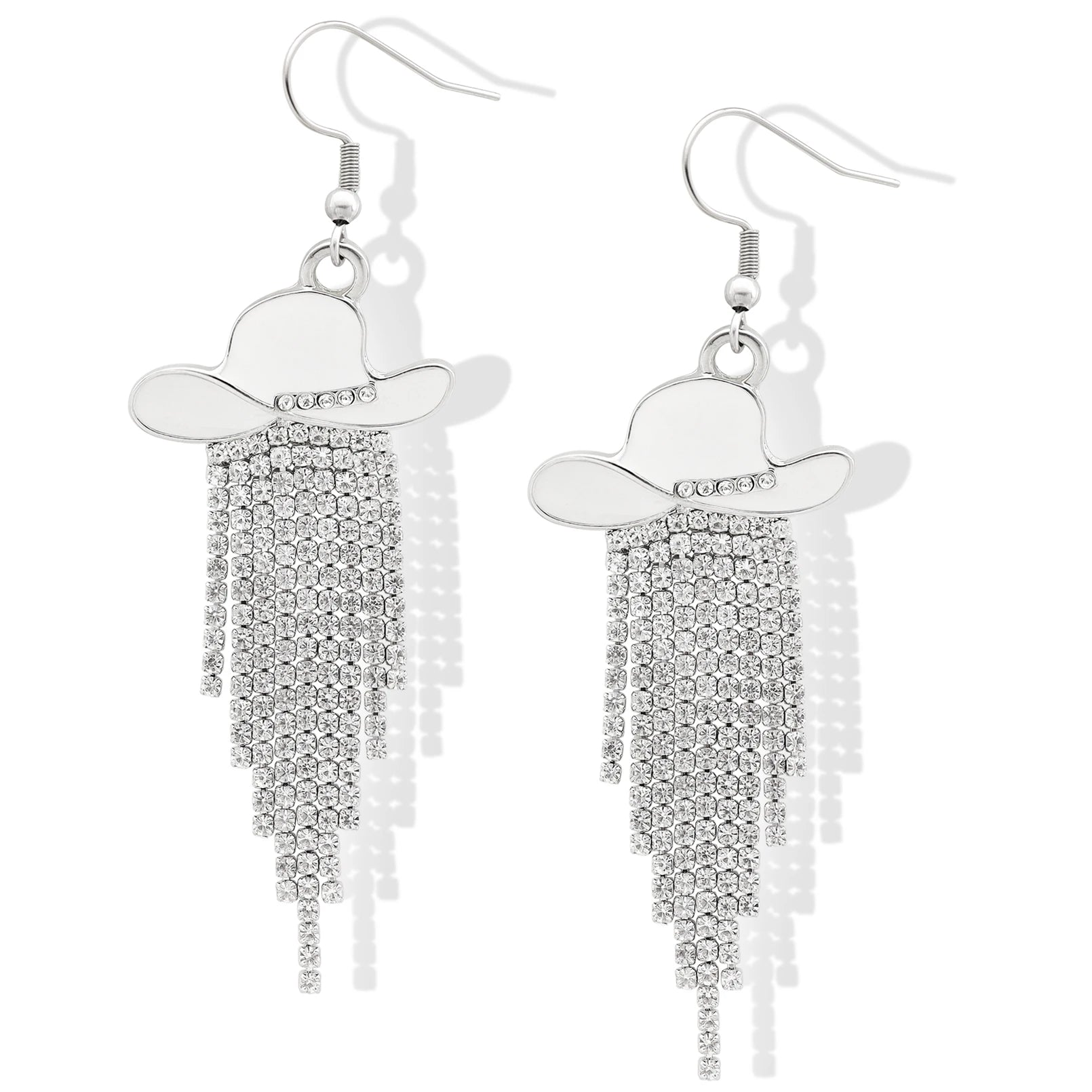 Cowgirl Hat Fringe Earrings