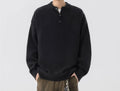 Henley Knit Pullover Sweater