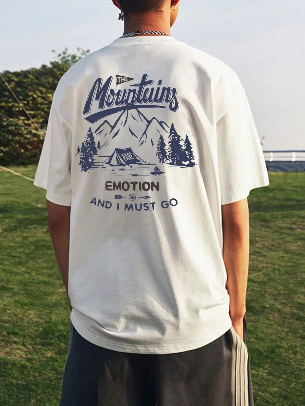 The Mountains Emotion Back Graphic T-Shirt