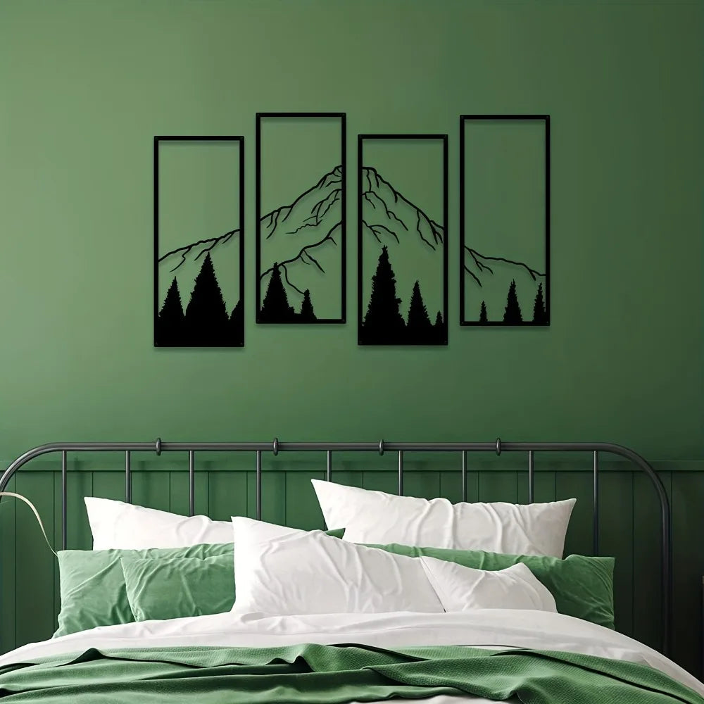 4-Piece Mountain Wall Decor Set