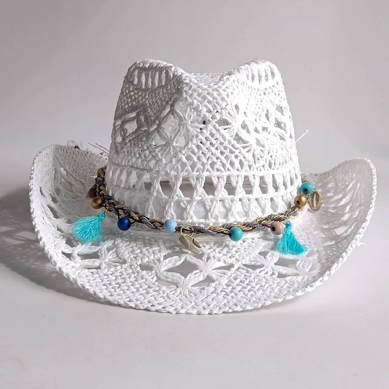 Woven Straw Cowboy Hat