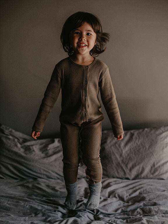 Kids' Ribbed Organic Cotton Pajamas | The Simple Folk Archive