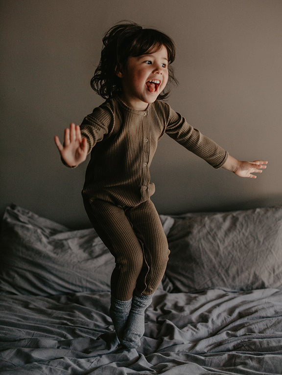 Kids' Ribbed Organic Cotton Pajamas | The Simple Folk Archive