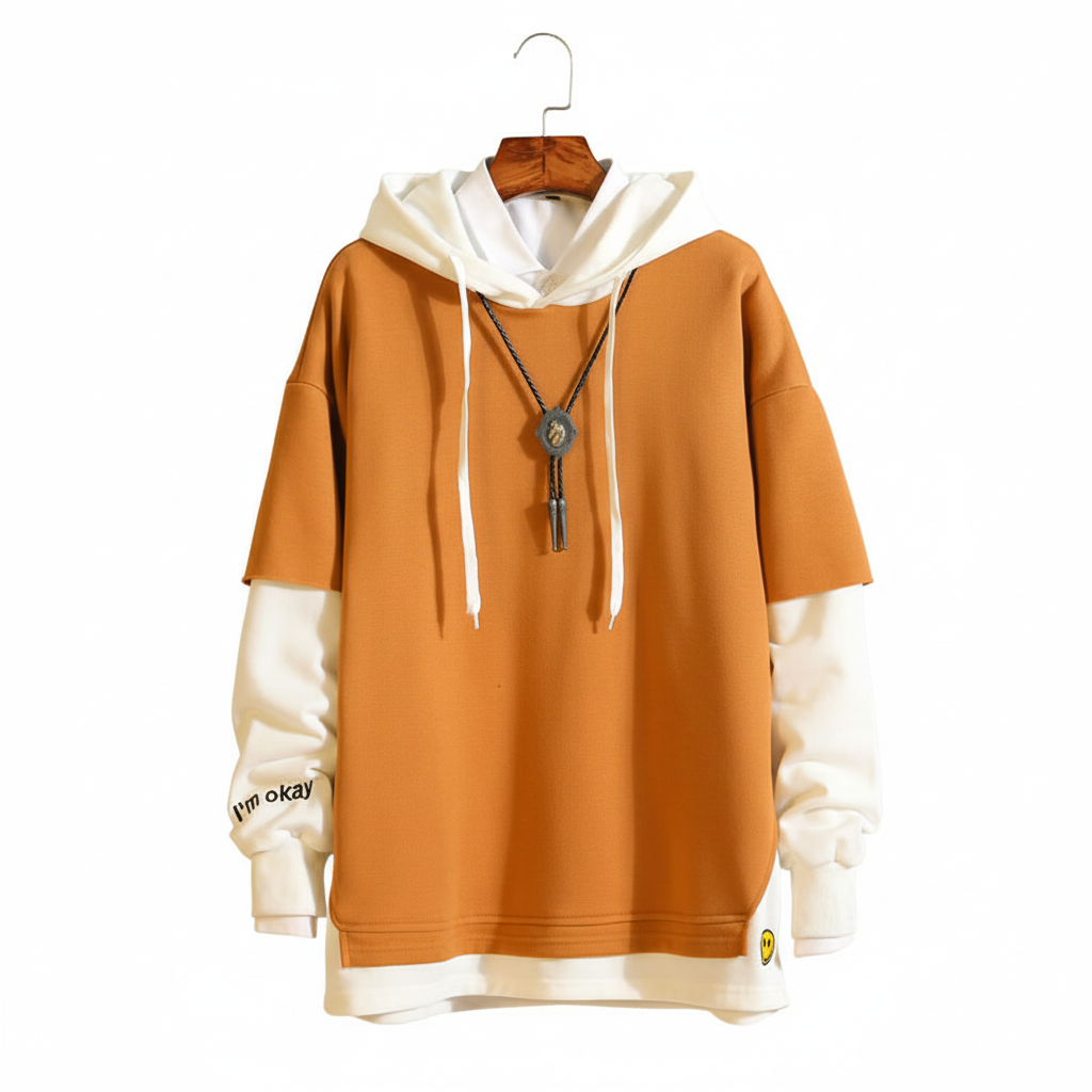 Southwest Orange Hoodie – Plain White Background