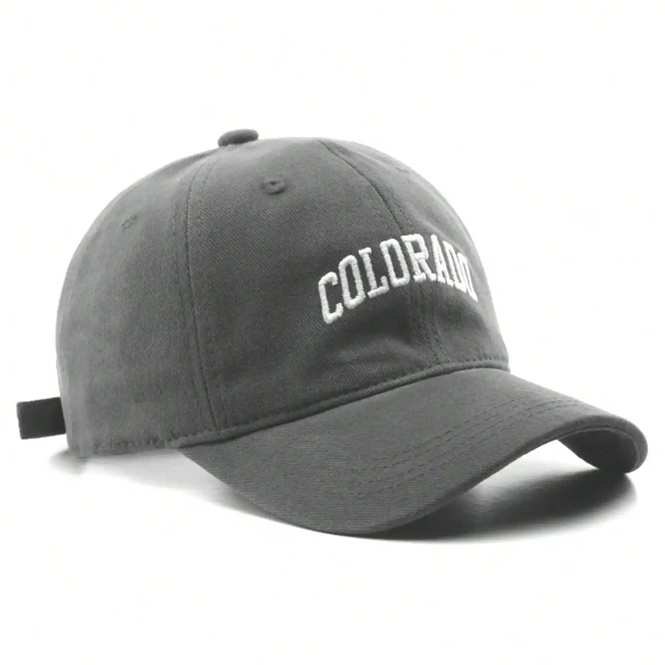 Dark green cap with 'COLORADO' text on a white background
