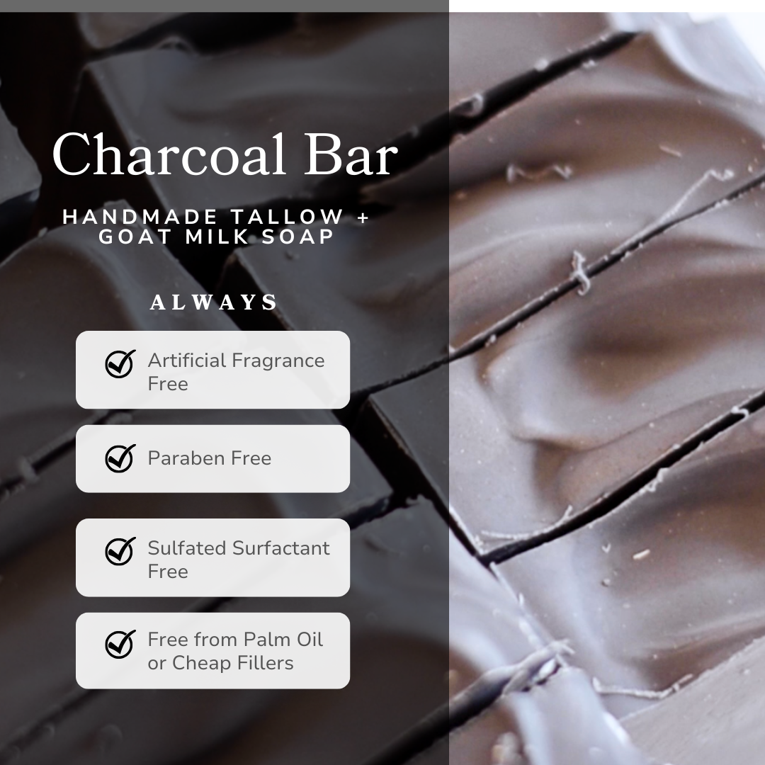 Clarifying Charcoal Tallow & Goat Milk Soap Bar | 5 oz