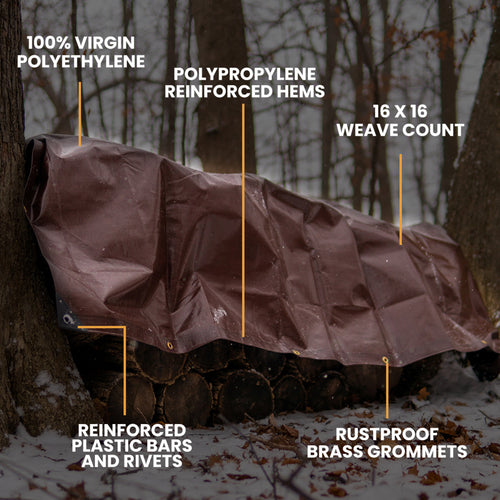 10 x 10 ft Super Heavy-Duty Poly Tarp | White Duck Outdoors