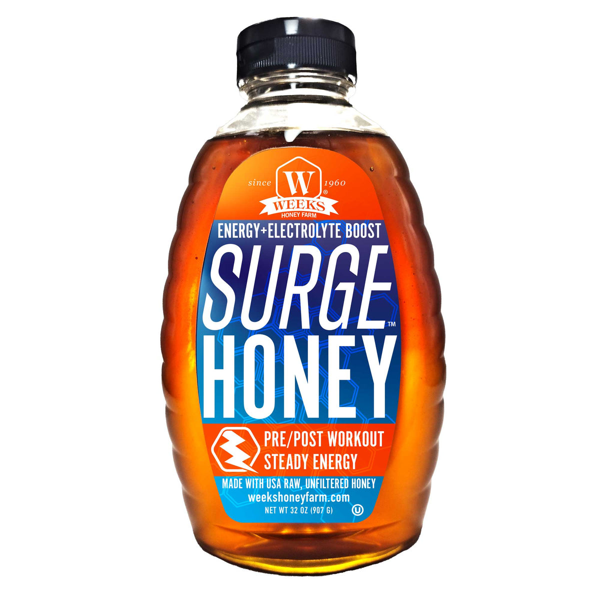 Surge Honey™ – Pure Raw Energy & Electrolyte Boost for Pre/Post | Weeks Honey Farm