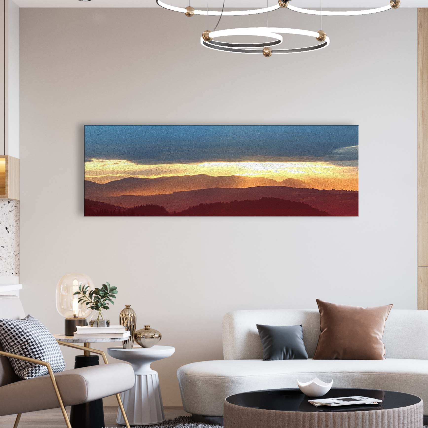 Mountain Sunset Canvas Wall Art