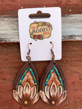 The Tad Handtooled Leather Earring