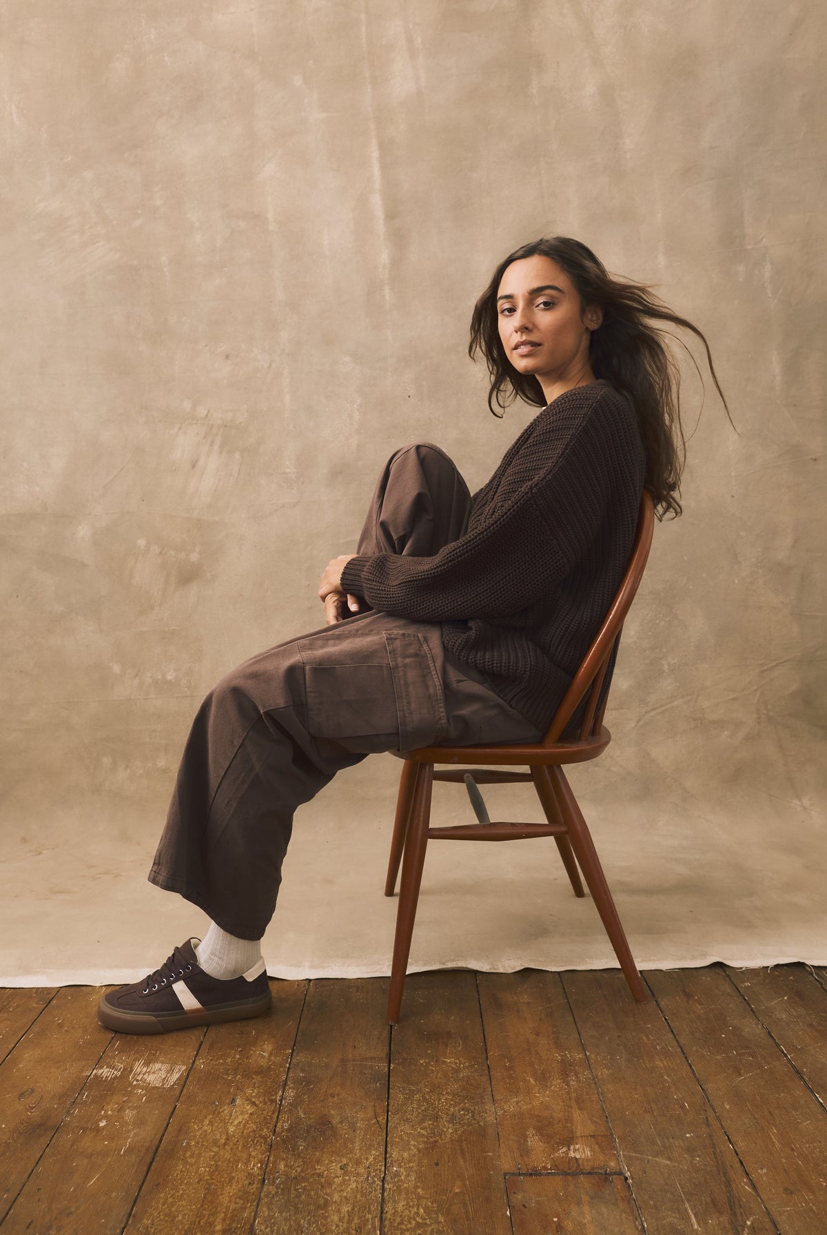 Women's Organic Cotton Cargo Trousers | Relaxed Barrel Leg